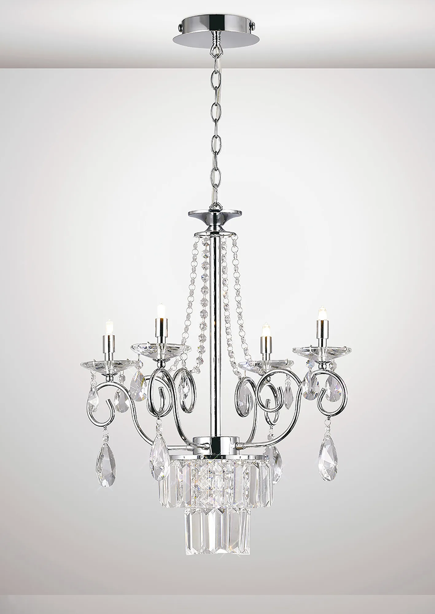 Eden Crystal Ceiling Lights Diyas Multi Arm Crystal Fittings